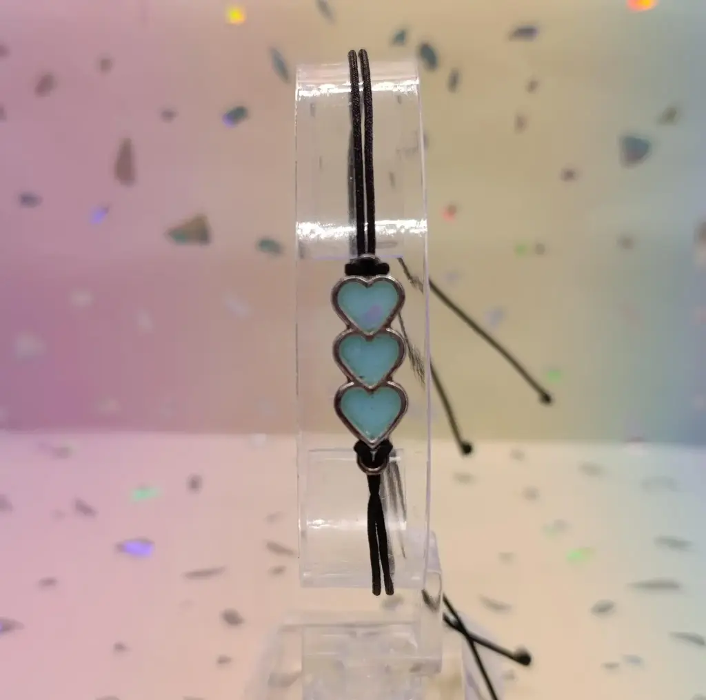 Drei Herzen Armband (Blau)