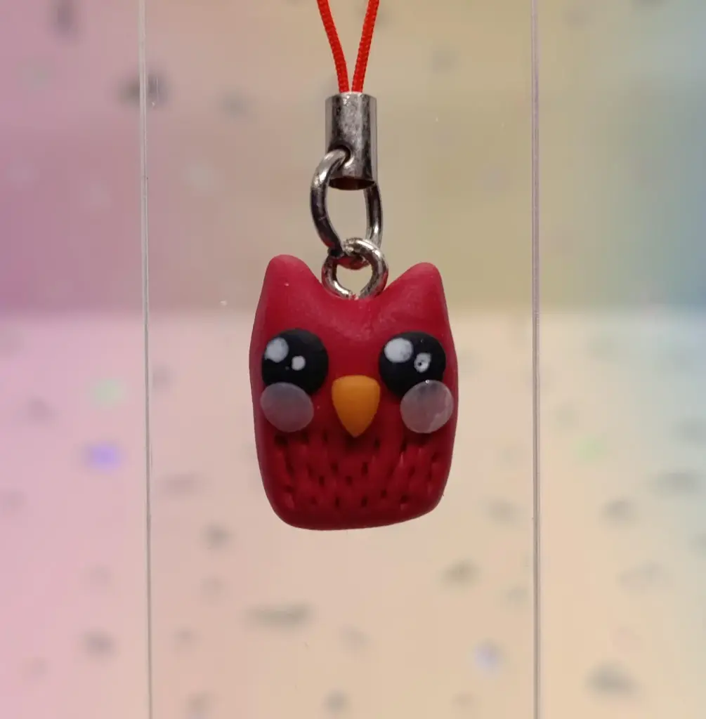 Kleiner Eulen-Glücksbringer (Rot)